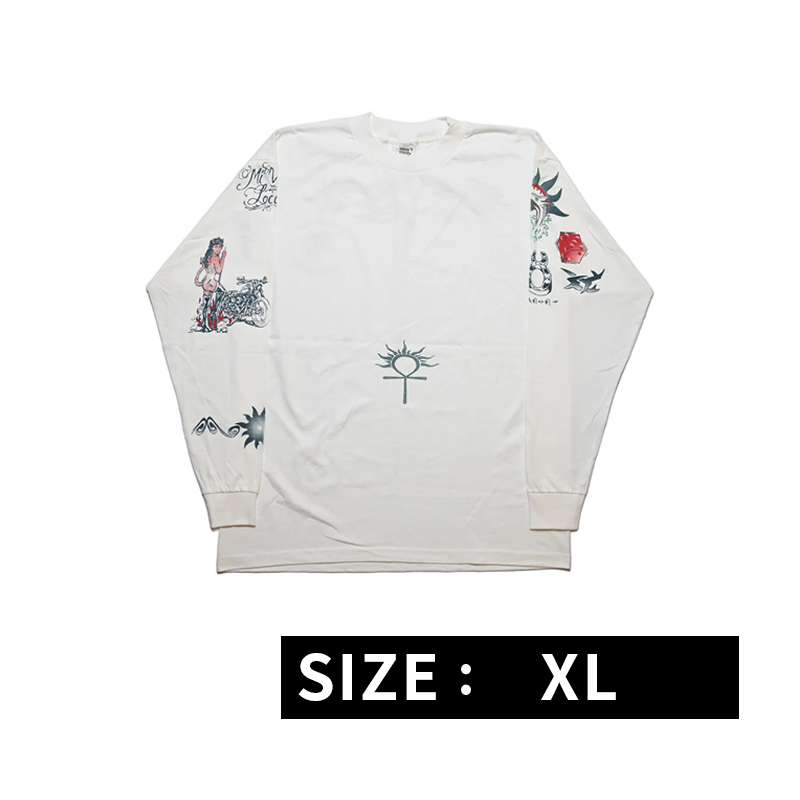 DENNIS RODMAN TATTOO LS WHITE XL