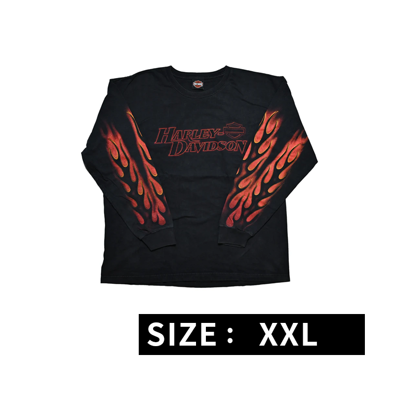 HARLEY DAVIDSON FIRE PATTERN LS ORIGINAL XXL